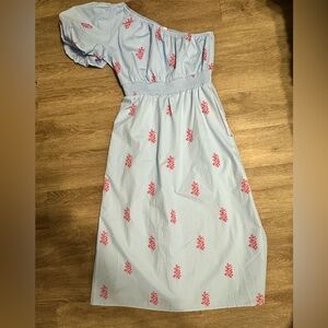 Sugarlips Blue and Pink Midi Dress